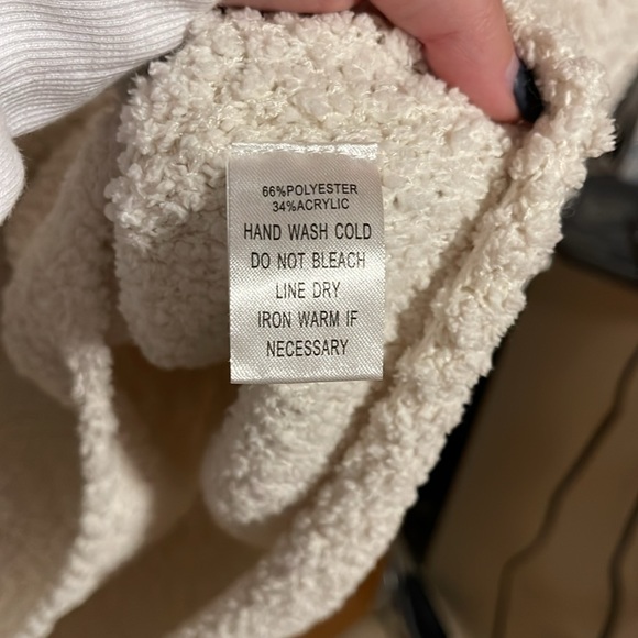 Women’s White Fluffy Sweater - Picture 6 of 7